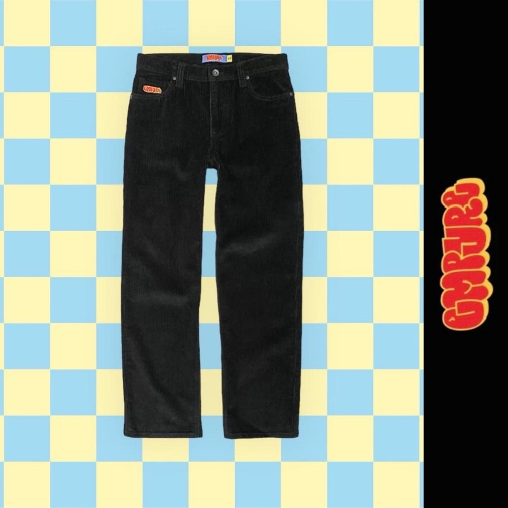 Empyre Loose Fit Black Corduroy Skate Pants, Size 26, MSRP $55